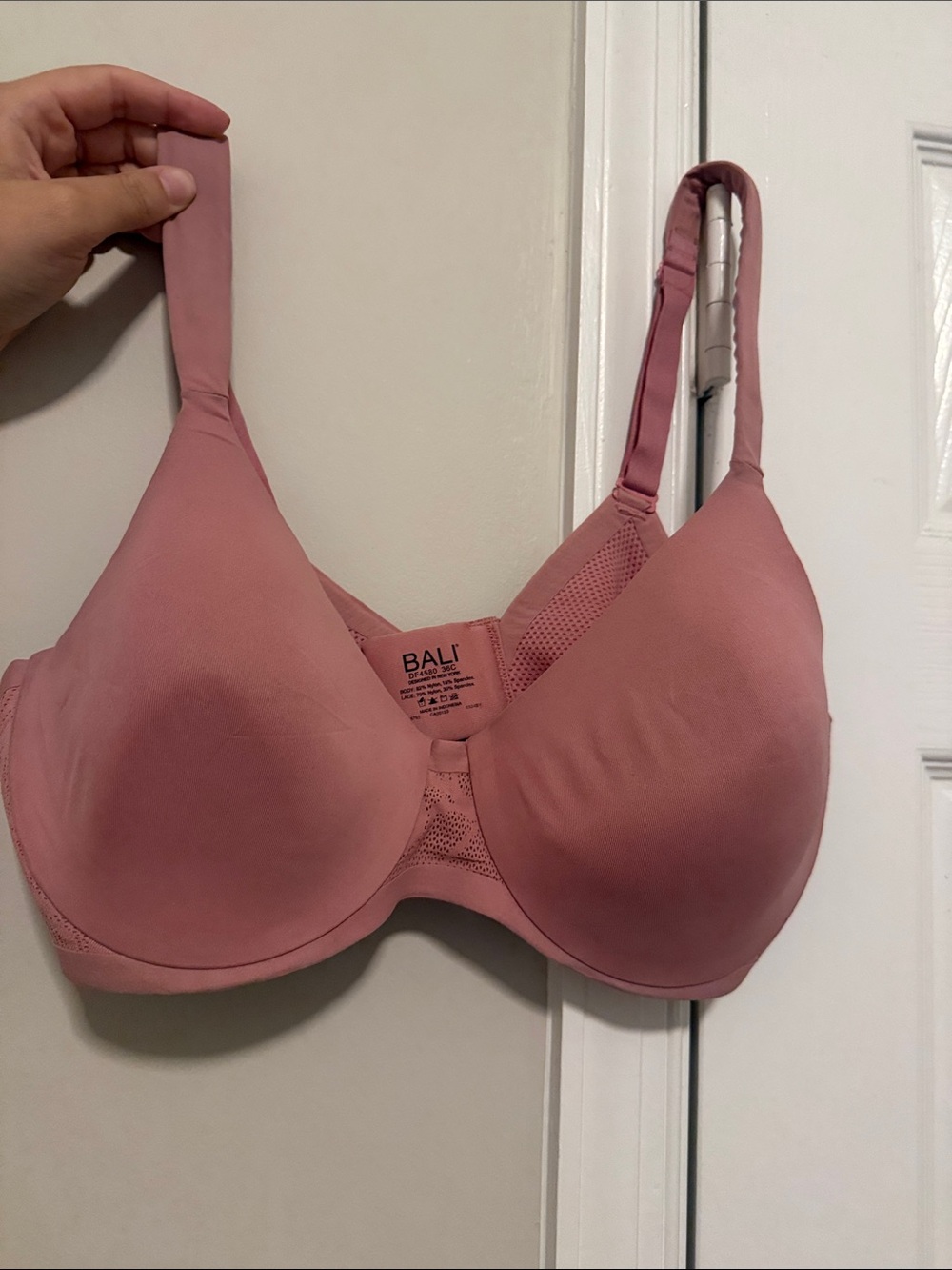 Bali Smooth Underwire Bra - Dusty Rose